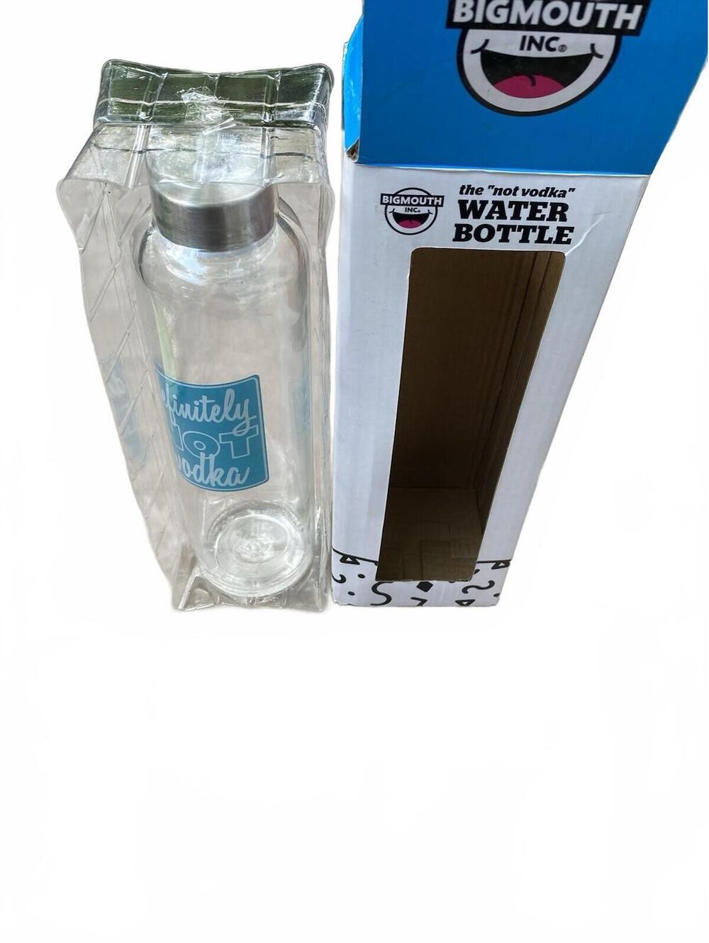 Bigmouth brand the "Not Vodka" Glass Water Bottle NIP